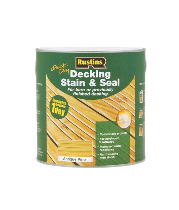 RUSTINS DECKING STAIN & SEAL ANTIQUE PINE 2.5LT