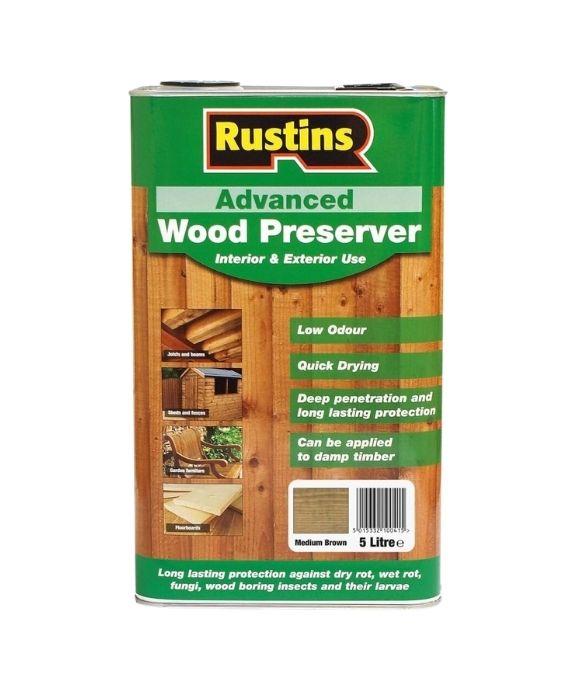 RUSTINS ADVANCED WOOD PRESERVER MEDIUM BROWN