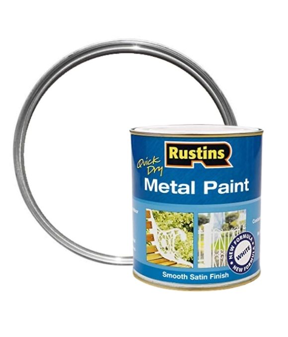 RUSTINS QUICK DRY METAL PAINT WHITE 500ML