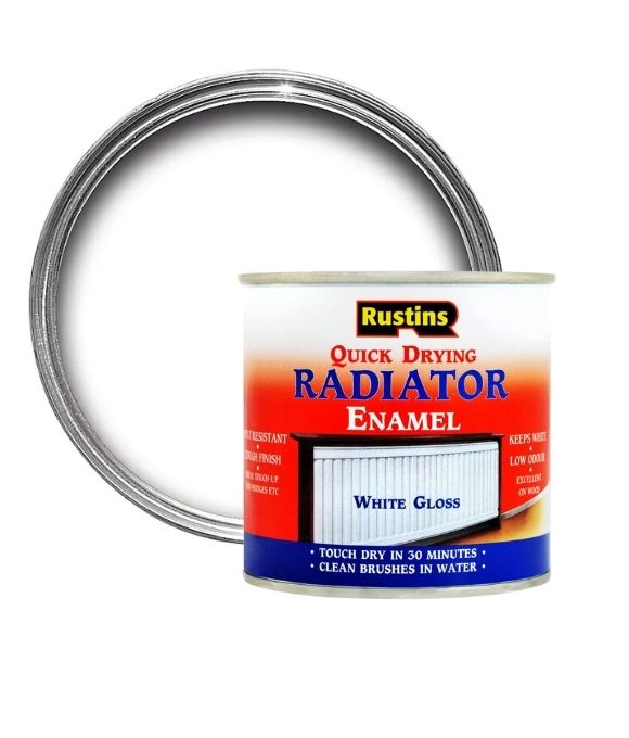 RUSTINS RADIATOR ENAMEL GLOSS WHITE 1LT