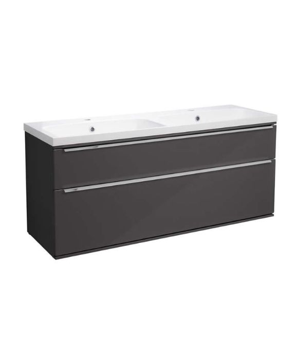 SCHEME 1200 WALL MOUNTED BASIN UNIT GLOSS DARK CLAY