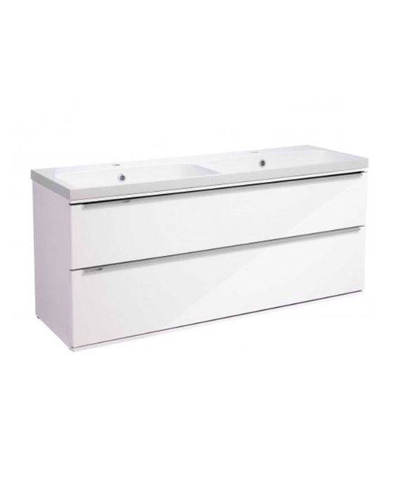 SCHEME 1200 WALL MOUNTED BASIN UNIT GLOSS WHITE