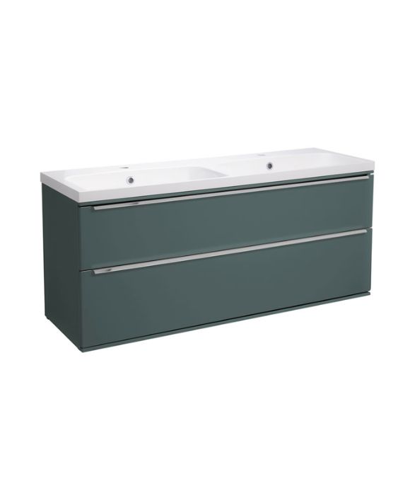 SCHEME 1200 WALL MOUNTED BASIN UNIT JUNIPER GREEN