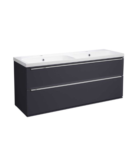 SCHEME 1200 WALL MOUNTED BASIN UNIT MATT CARBON