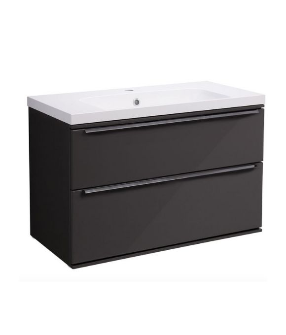 SCHEME 800 WALL MOUNTED BASIN UNIT GLOSS DARK CLAY