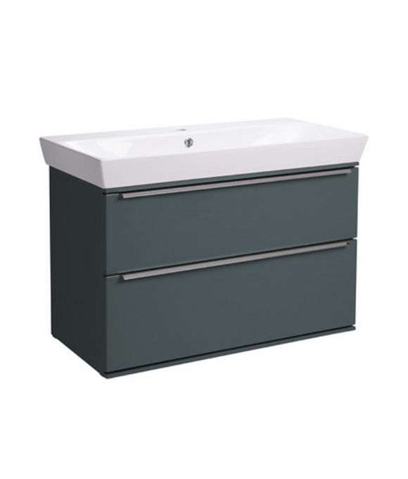 SCHEME 800 WALL MOUNTED BASIN UNIT JUNIPER GREEN