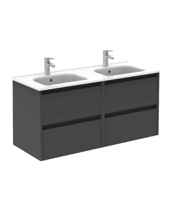 SMART WALL HUNG DOUBLE UNIT GLOSS GREY