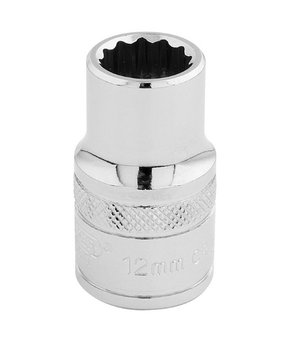 DRAPER EXPERT HI-TORQ® 12 POINT SOCKET 1/2” SQ. DR. 12mm