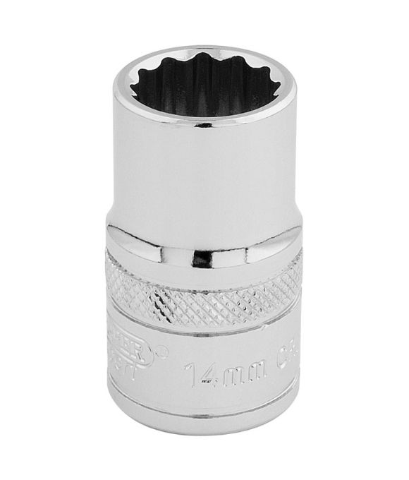 DRAPER EXPERT HI-TORQ® 12 POINT SOCKET 1/2” SQ. DR. 14mm