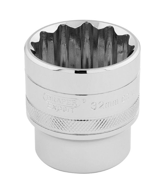 DRAPER HI-TORQ® 12 POINT SOCKET 1/2” SQ. DR. 32mm