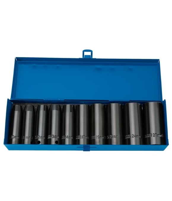 DRAPER HI-TORQ® METRIC DEEP IMPACT SOCKET SET 1/2” SQ. DR.