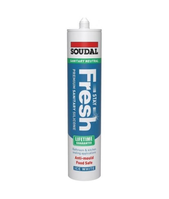 SOUDAL STAY FRESH SANITARY SILICONE WHITE 290ML