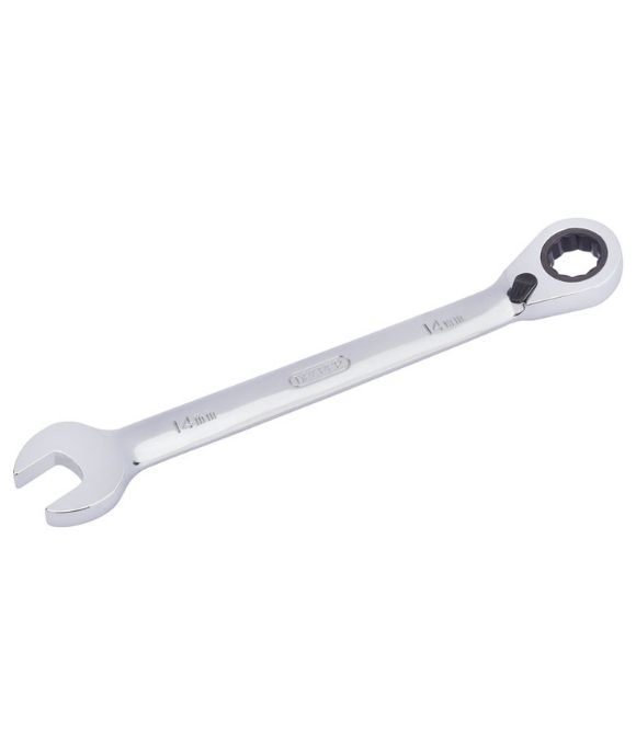 DRAPER HI-TORQ® METRIC REVERSIBLE RATCHETING COMBINATION SPANNER 14MM