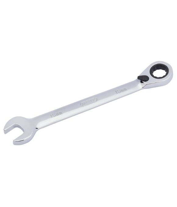 DRAPER HI-TORQ® METRIC REVERSIBLE RATCHETING COMBINATION SPANNER 15MM