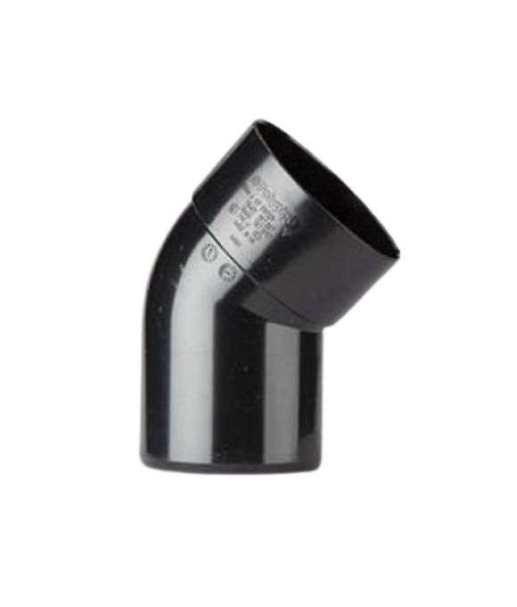 POLYPIPE SOIL SOCKET BEND 135DEG 110MM BLACK