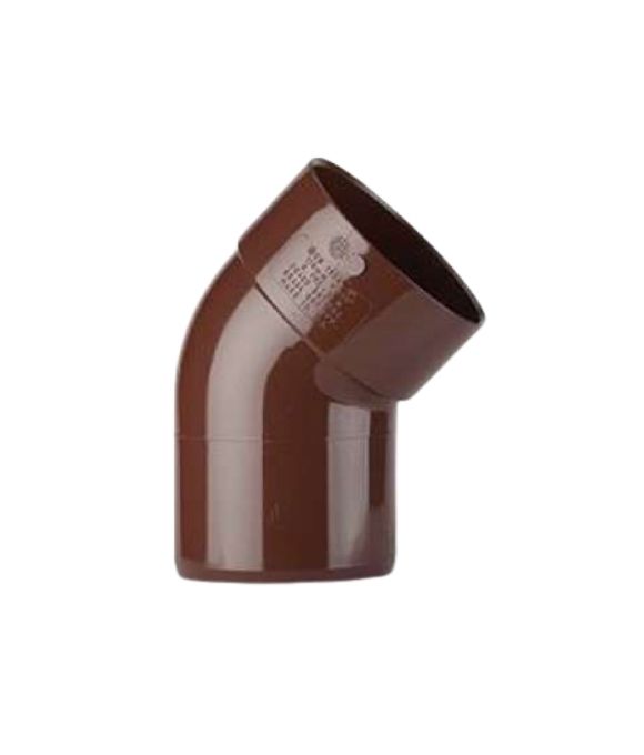 POLYPIPE SOIL SOCKET BEND 135DEG 110MM BROWN