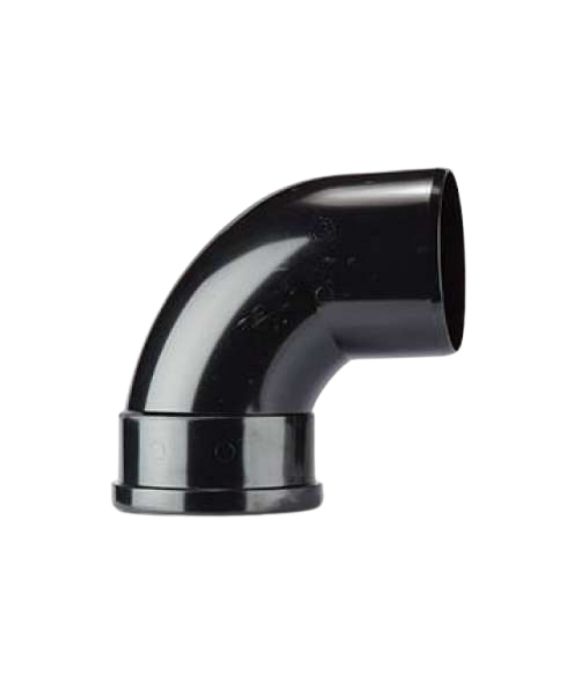 POLYPIPE SOIL BEND 92.5DEG S/S 110MM BLACK