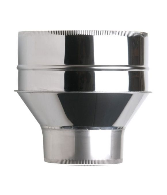 STOVE FLUE PIPE MI TWINWALL 150MM TAPERED START OFF ADAPTOR