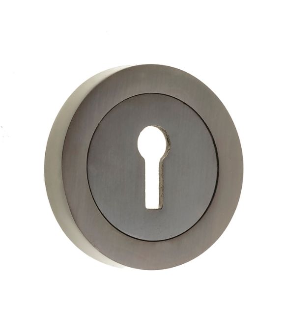 STANDARD KEY ESCUTCHEON ON ROUND ROSE DARK BRONZE
