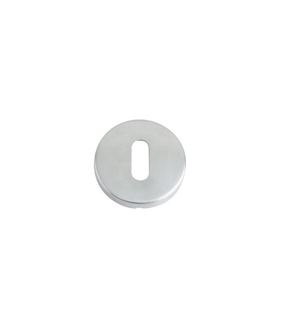 STANDARD KEY ESCUTCHEON ON ROUND ROSE SATIN STAINLESS STEEL