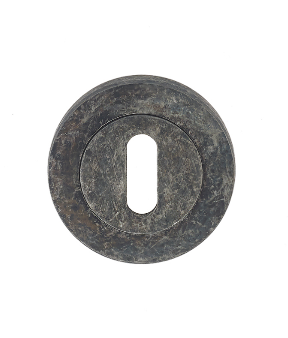 STANDARD KEY ESCUTCHEON ON ROUND ROSE TIN