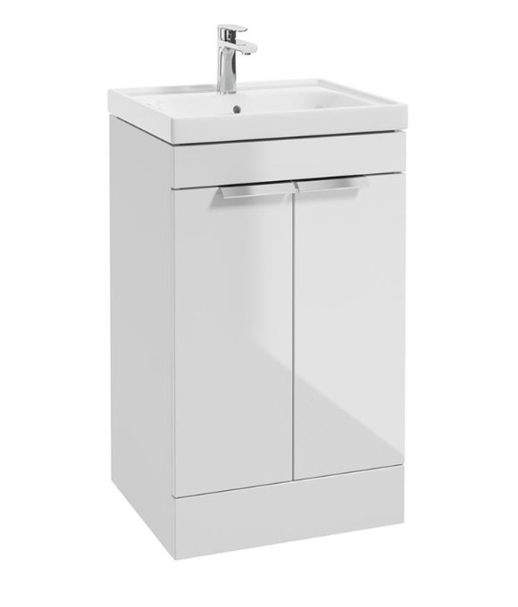 STOCKHOLM 2 DOOR FLOOR STANDING UNIT GLOSS WHITE