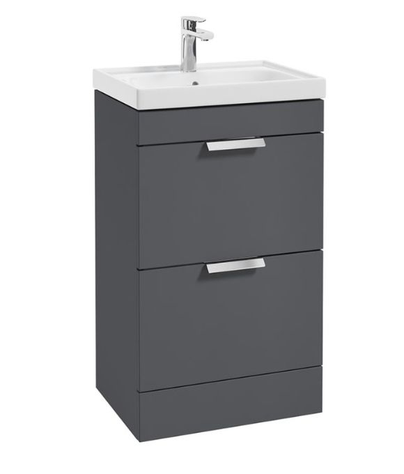 STOCKHOLM 2 DRAWER FLOOR STANDING UNIT MIDNIGHT GREY