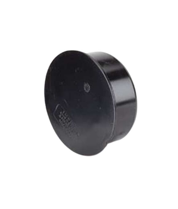 POLYPIPE SOIL SOCKET PLUG STOP END 110MM BLACK