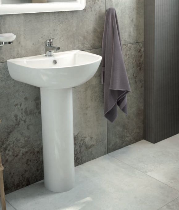 STRATA ROUND BASIN & FULL PEDESTAL