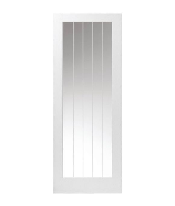 WHITE PRIMED SUFFOLK 1 LITE W/ CLEAR GLASS 35MM