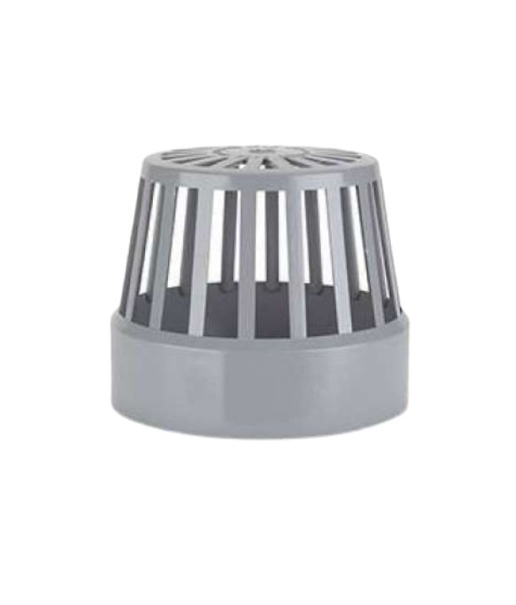 POLYPIPE SOIL VENT TERMINAL 110MM GREY