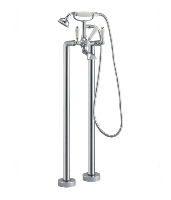 TRADITIONAL FLOOR STANDING BATH SHOWER MIXER