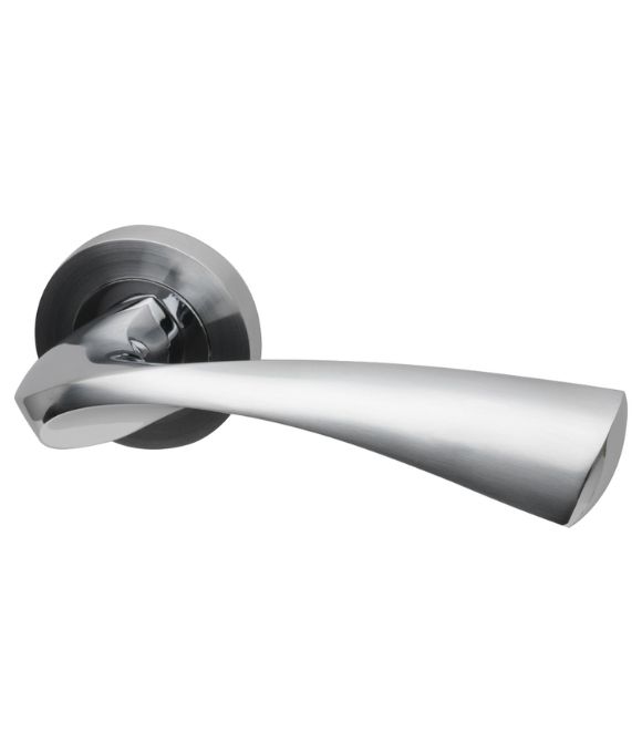 TRURO 2 TONE LEVER ON ROUND ROSE