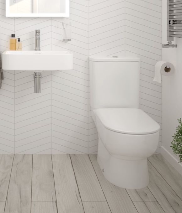 VIA OPEN BACK CLOSE COUPLED RIMLESS WC
