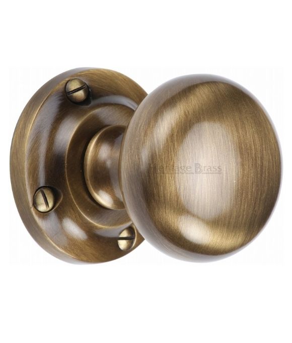 VICTORIA MORTICE KNOB ANTIQUE BRASS