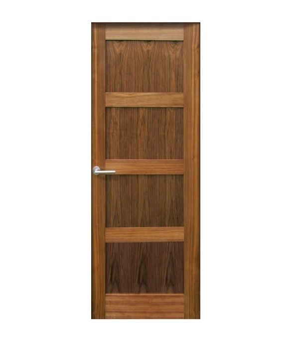 PRE-FINISHED WALNUT 4 PANEL CONTEMPORARY SHAKER 40MM