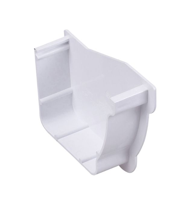 OSMA GUTTER STORMLINE INT STOPEND RH WHITE 