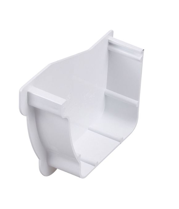 OSMA GUTTER STORMLINE INT STOPEND LH WHITE 