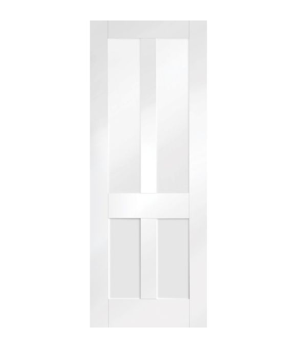 WHITE PRIMED MALTON SHAKER W/ CLEAR GLASS