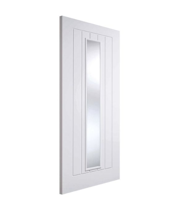 WHITE PRIMED MEXICANO 1 LITE WITH CLEAR GLASS 40MM