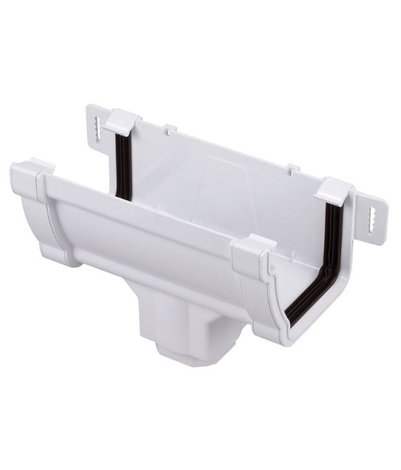 OSMA GUTTER STORMLINE RUNNING OUTLET WHITE