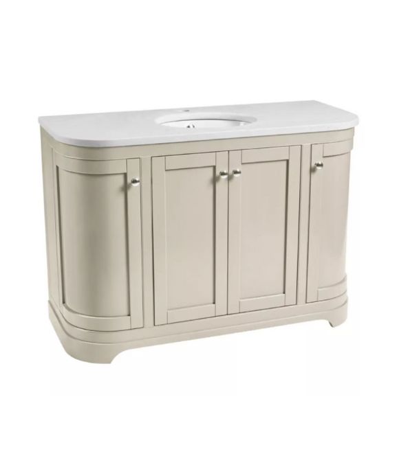 WIDCOMBE 1200 CURVED FLOOR STANDING UNIT PARCHMENT