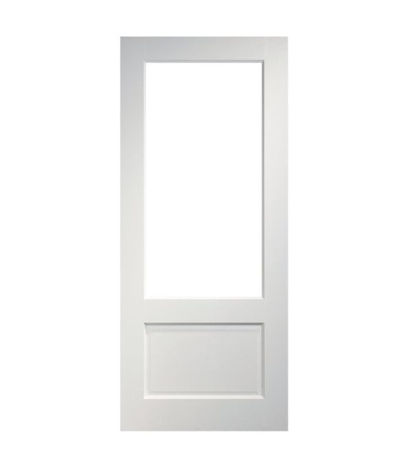 WHITE PRIMED MADISON 1 PANEL/1 PANE W/ CLEAR GLASS 35MM