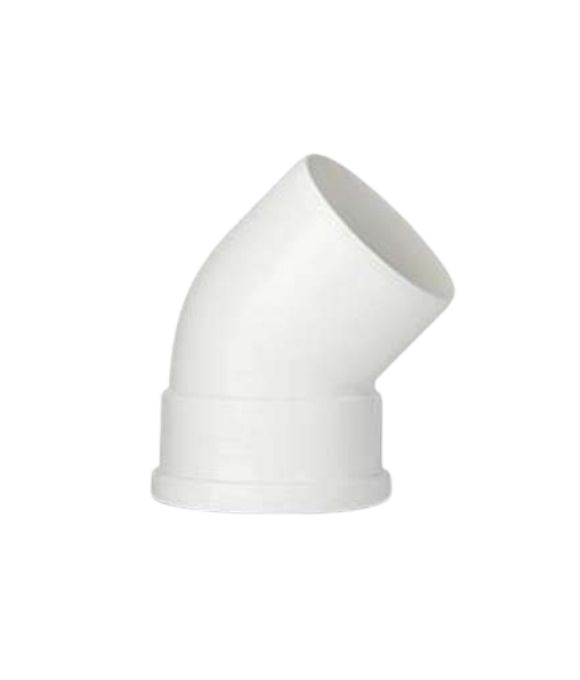 POLYPIPE SOIL BEND 135DEG S/S 110MM WHITE