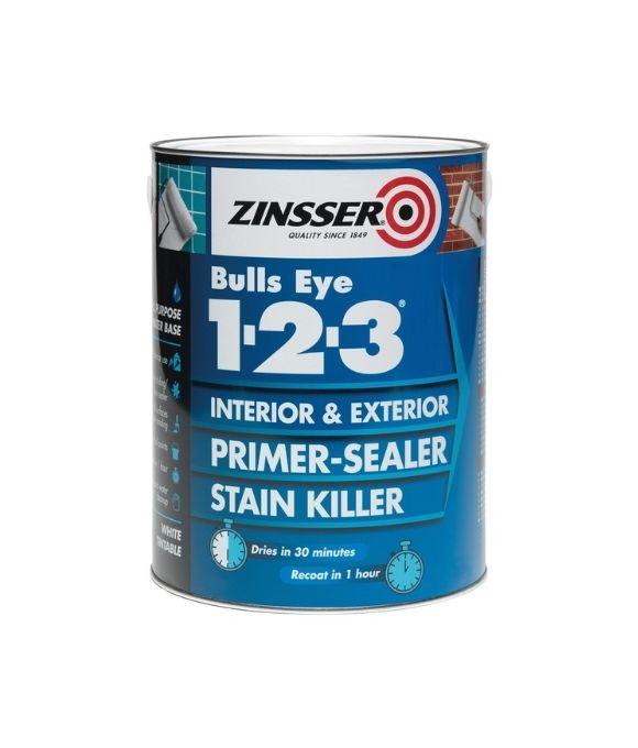 ZINSSER BULLS EYE 123 PRIMER SEALER STAIN KILLER 2.5LT
