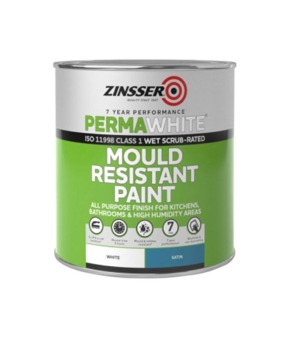 ZINSSER PERMA WHITE MOULD RESISTANT PAINT 1LT