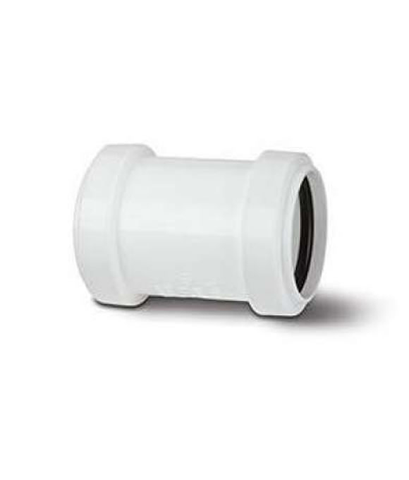 BARTOL WASTE STRAIGHT COUPLER WHITE 40MM 