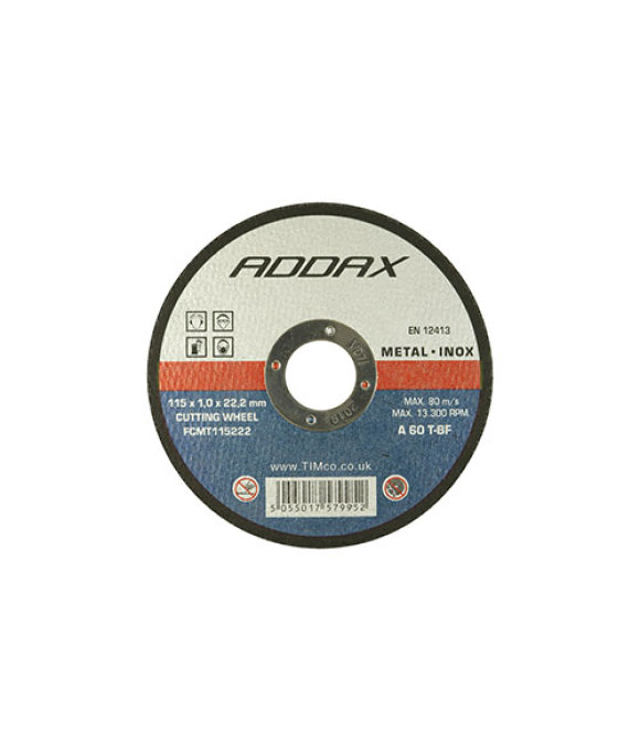ADDAX METAL CUTTING DISC 115 X 22.2 X 1MM 