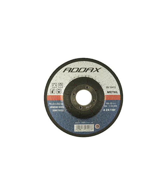 ADDAX METAL GRINDING DISC 115 X 22.2 X 6.4MM 