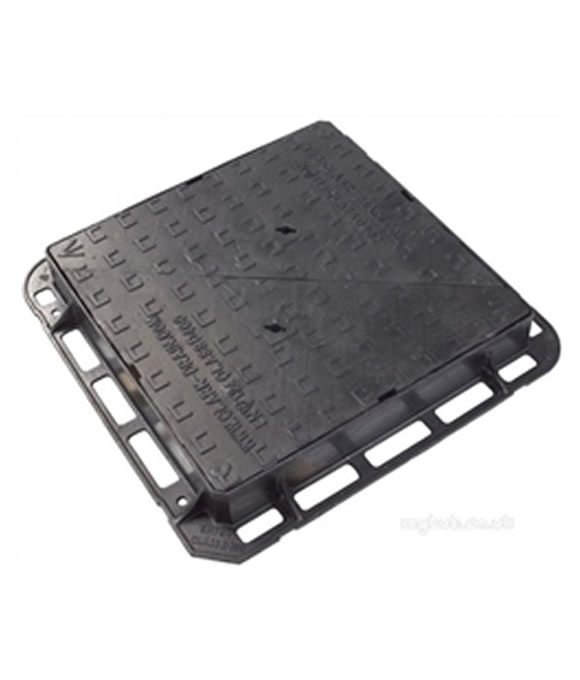 MANHOLE COVER CAST IRON D400 SQAURE HINGED 675 X 675MM